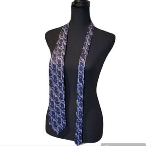 Cocktail Collection 100% silk blue & gray men's tie